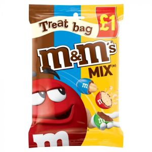 A mixed bag of chocolate, peanut and crispy M&M's