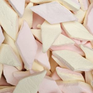 Retro Sweets - A 80g bag of diamond shape marshmallows, retro marshmallow sweets!