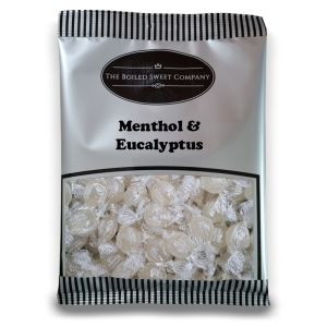 Menthol Eucalyptus - 1Kg Bulk bag of traditional menthol flavour boiled sweets.