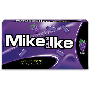 An American theatre box full of grape flavour Mike and Ike American sweets