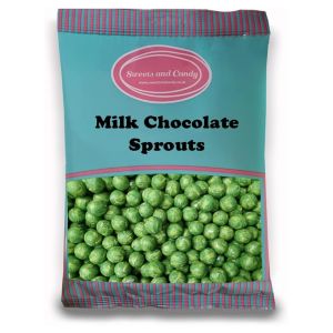 Christmas Sweets - Milk Chocolate balls with a festive Brussel sprout foil wrapper!