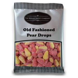Pick and Mix Sweets - 1Kg Bulk bag of Old Fashioned Pear Drops, Traditional pear flavour boiled sweets