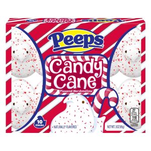 Peeps Candy Cane Chicks 10 Pieces