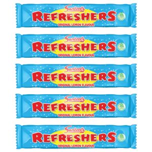 A pack of 7 original lemon flavour refreshers chew bars, the classic chewy retro sweets!