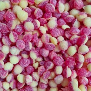 Rhubarb and Custard Pips - Retro Rhubarb and Custard flavour boiled sweets with a sugar coating!