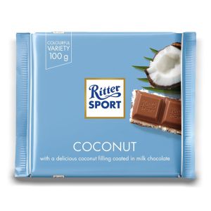 Ritter Sport Coconut - a delicious coconut filling covered in milk chocolate.