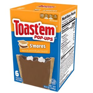 A box of Smores flavoured Pop Tarts, American sweets imported to the UK