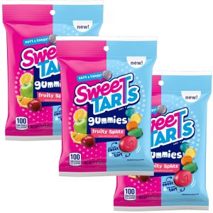 American Sweets - A pack of 3 Sweetarts soft gummies with one side sweet and one side tart!