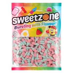Retro Sweets - A bulk 1kg bag of Sweetzone Fizzy Blue Bottles sweets