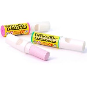 Swizzels hard candy sweets inside a plastic whistle