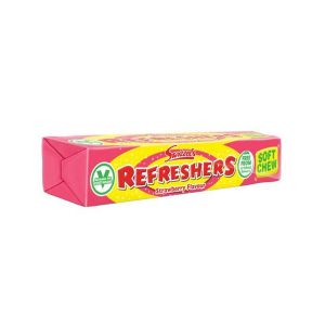 Swizzels chewy strawberry sweets with a sherbet centre