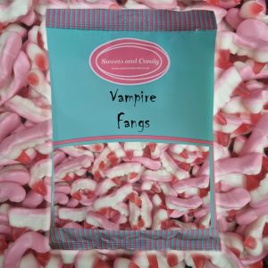 Halloween Sweets - Vampire Teeth  - 1Kg Bulk bag of spooky fruit flavour jelly sweets shaped like vampire fangs!