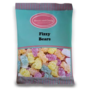 Vegan Fizzy Bears - 1Kg Bulk bag of Vegan Fruit flavour gummy sweets in the shape of bears with a fizzy coating!
