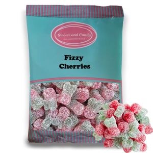 Vegan Fizzy Cherries - Vegan cherry flavour sweets, shaped like a single cherry with a fizzy coating!
