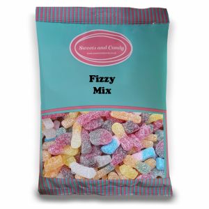 Vegan Fizzy Mix - 1Kg Bulk bag of assorted vegan fruit flavour fizzy sweets