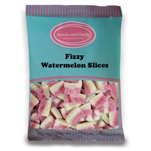 Vegan Fizzy Watermelon Slices - 1Kg Bulk bag of vegan watermelon flavour fizzy sweets