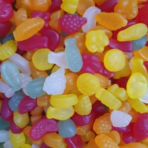 Vegan fruit salad flavour gummy sweets
