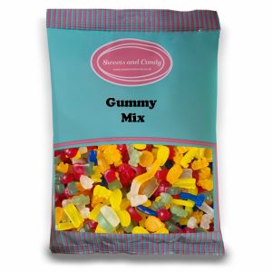 Vegan Gummy Mix - 1Kg Bulk bag of assorted vegan fruit flavour gummy sweets