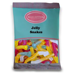 Vegan Jelly Snakes - 1Kg Bulk bag of vegan fruit flavour gummy sweets in the shape of snakes!