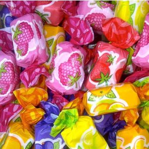 Verquin assorted fruit flavour chews, including raspberry, orange, strawberry, lemon and blackcurrant