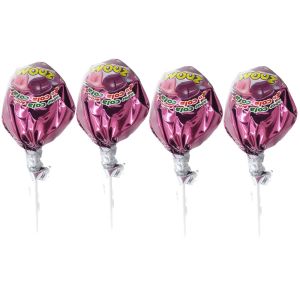 Cola flavour mega lollies with a bubblegum centre