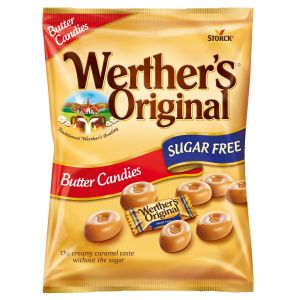A sugar free version of Wethers original butter candy sweets 