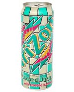 A large 680ml can of Arizona Iced Tea with lemon