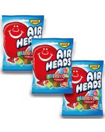 A pack of 3 bags of fruit flavour jelly sweets made by airheads and imported from America