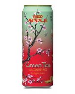 A large can of Arizona Red Apple Green tea with Ginseng and apple juice