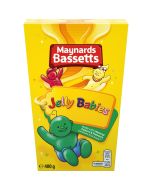 A large 400g box of traditional jelly baby sweets made by Maynards Bassetts