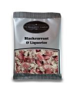 Blackcurrant and Liquorice - 1Kg Bulk bag of blackcurrant flavour boiled sweets with a liquorice centre