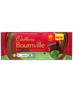 Bournville Mint Crisp - Dark chocolate bar with mint flavouring and crispy pieces.