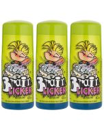 A pack of 3 Brain Lickers - A roller sweet full of sour liquid candy