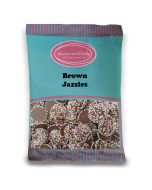 Brown Jazzies - 1Kg Bulk bag of milk chocolate flavour candy pieces with a non peril candy topping!