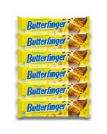 American Sweets - A pack of 6 Butterfingers, the crispy, crunchy, peanut buttery American Candy Bar.