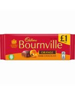 Bournville dark chocolate bar with orange flavour pieces