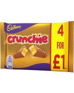 A golden crunchy honeycomb bar covered in Cadbury milk chocolate