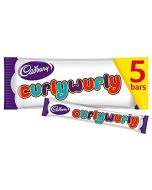 A multipack of 5 Cadbury Curly Wurly chewy caramel bars