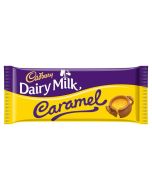A share size bar of Cadbury milk chocolate filled with gooey caramel