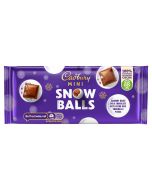 Christmas Sweets - Cadbury Mini Snowballs milk chocolate festive bar.