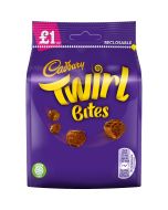 A share size bag of Cadbury Twirl Bites, retro chocolate sweets