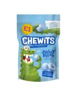 Chewits blue raspberry flavour bon bons with a juicy liquid filled centre