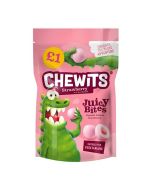 A 145g bag of chewits strawberry bon bon with a juicy liquid centre