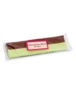 A chocolate and mint flavour soft nougat bar