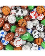 Retro Sweets - Chocolate flavour sports balls in foil wrappers