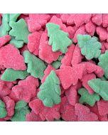Christmas Sweets - Apple and cherry flavour fizzy sweets shaped like Christmas Trees