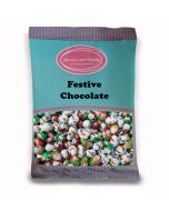 Christmas Sweets - 1Kg Bulk bag of chocolate balls with a festive Christmas foil wrapper!