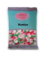 Christmas Sweets - 1Kg Bulk bag of fruit flavour sweets shaped like Santa Faces