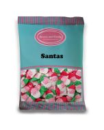Christmas Sweets - 1Kg Bulk bag of fruit flavour sweets shaped like Santa Faces