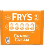 A pack of 3 frys dark chocolate bars with an orange fondant centre